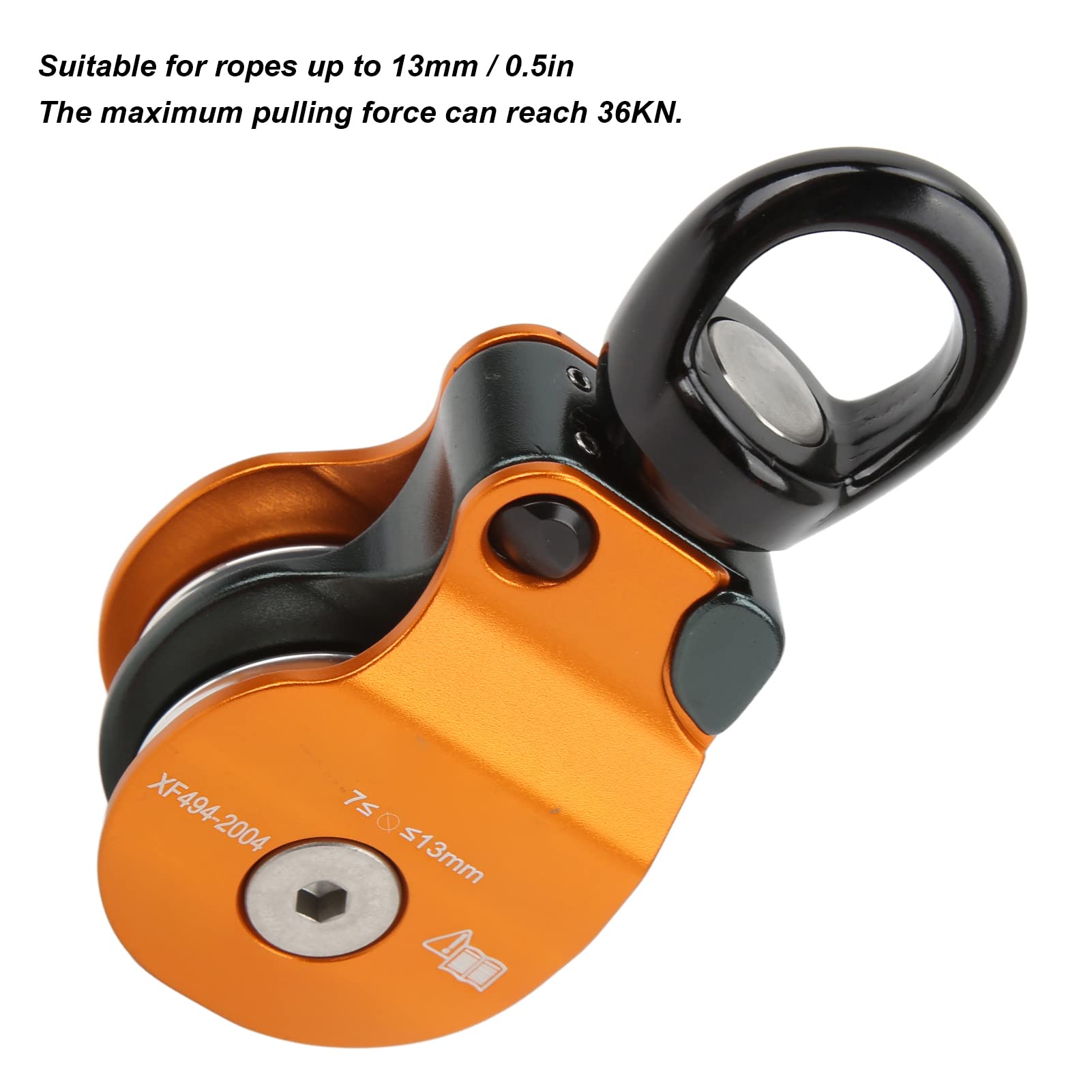 Poulie Escalade 26KN Hominas - Alliage Aluminium - Pour Corde <12mm