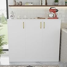 Spyder Craft Accent Multipurpose Cabinet with Storage - Shinx Storage Organizer with Doors Side Cupboard for Shoe, Hallway, Kitchen, Living Room, Office, Color - White (Assembly - DIY)