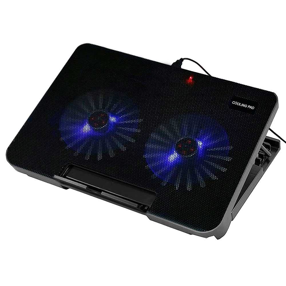 OcioDual Base de Refrigeracion para portatil Laptop hasta 17'' USB 2 Ventiladores Luz Led