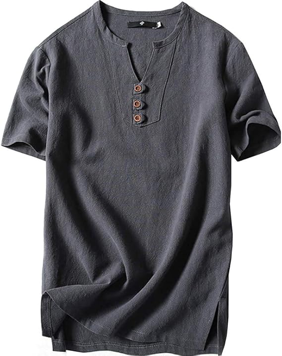 Amazon Tシャツ メンズ 半袖 綿麻 スウェット Vネック ストリート系 夏服 ゆったり 無地 速乾 柔らかい カジュアル 通気性 シャツ Tシャツ カットソー 通販