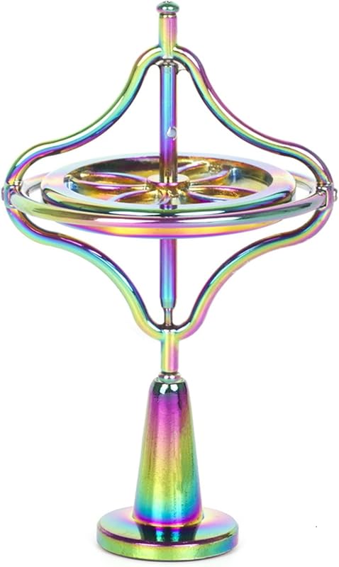 Metal Gyroscope Anti-Gravity Spinning Top Balance Toy Gift (Colorful)