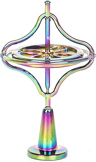 CHANGAIDA Metal Gyroscope Anti-Gravity Spinning Top Balance Toy Gift (Colorful)