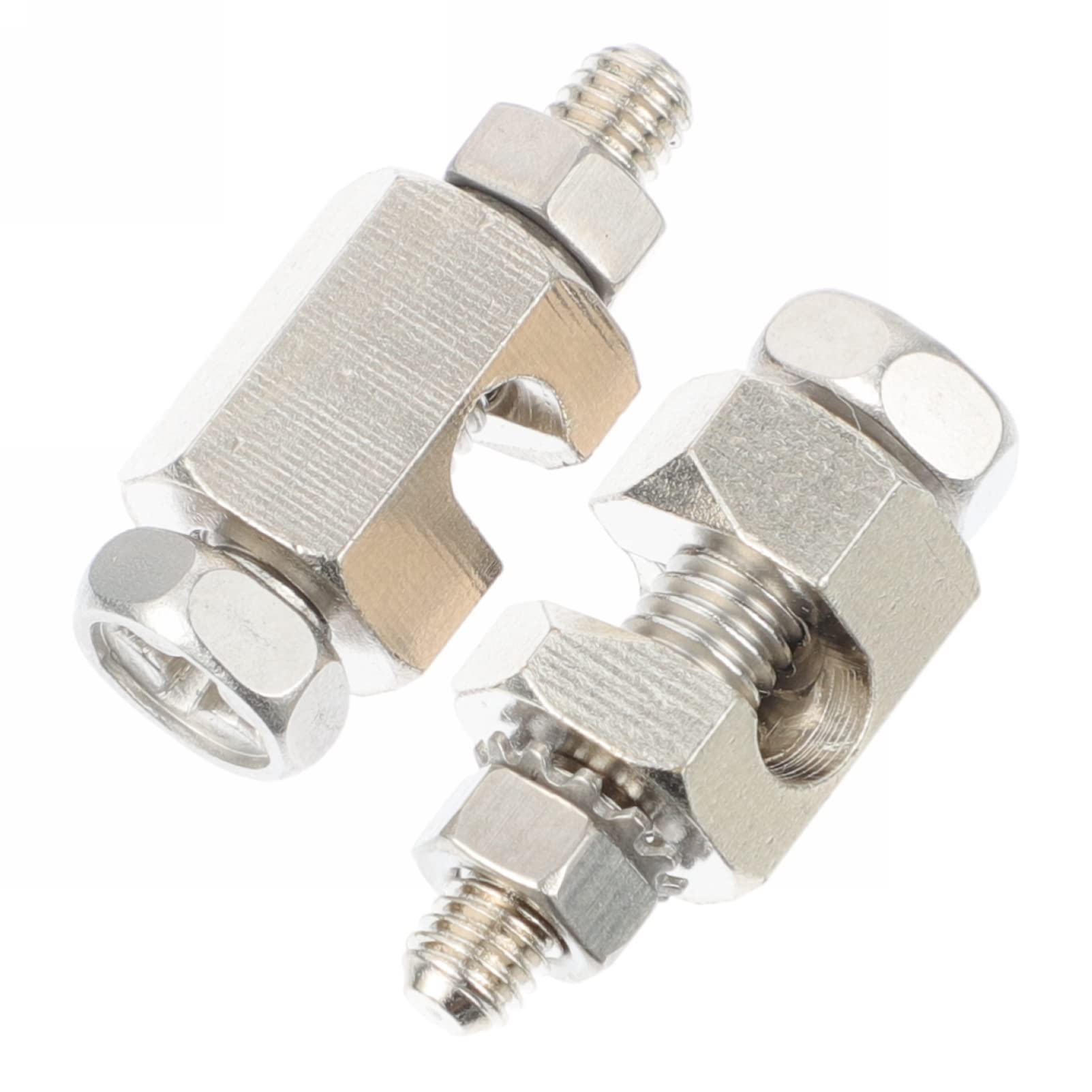 VILLCASE Earth Clamp Earth Rod 2pcs Solar Panel Grounding Lug Solar Grounding Clip for RV Boat Off Gird Roof Installation Earthing Lug Cable Clamp Wiring Frame Clip Earth Clamp Earth Rod