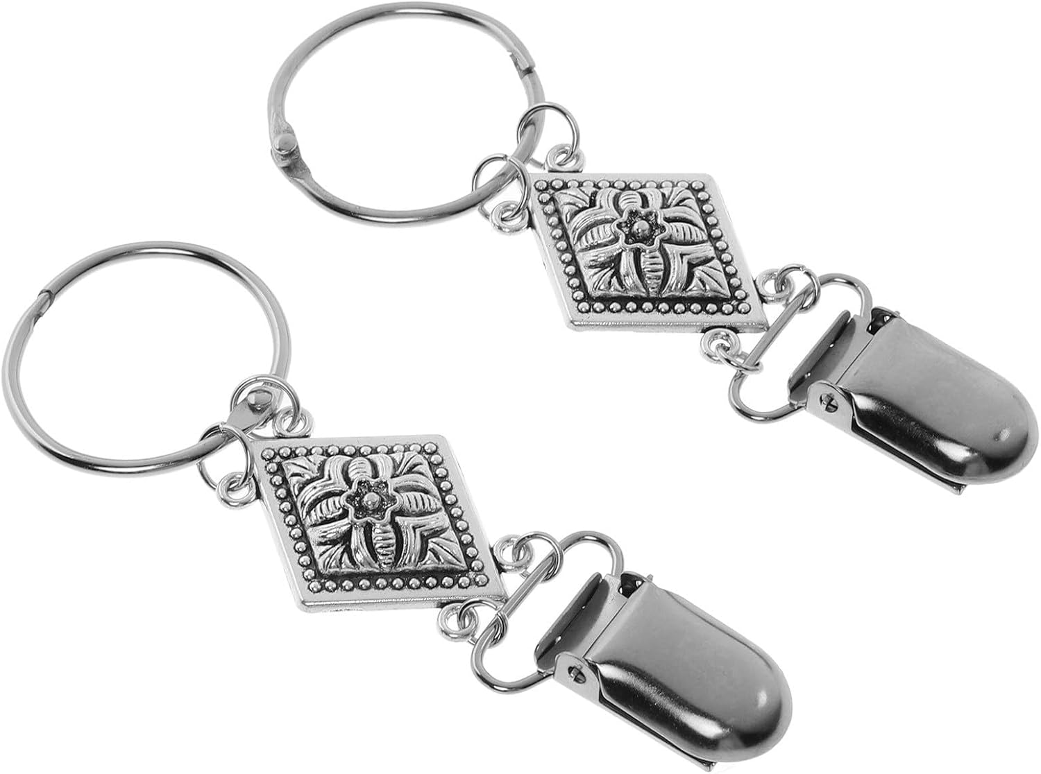 Toddmomy 2pcs Hat Clip Holder Alloy Silver Portable Travel Accessory