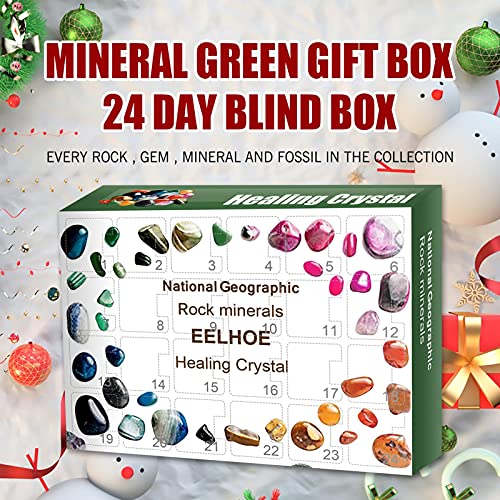 Ocobetom Adventskalender 2021, edelstenen kerstadventskalender, kerstgeschenkdoos verrasst elke dag patrooncollectie… - Image 8