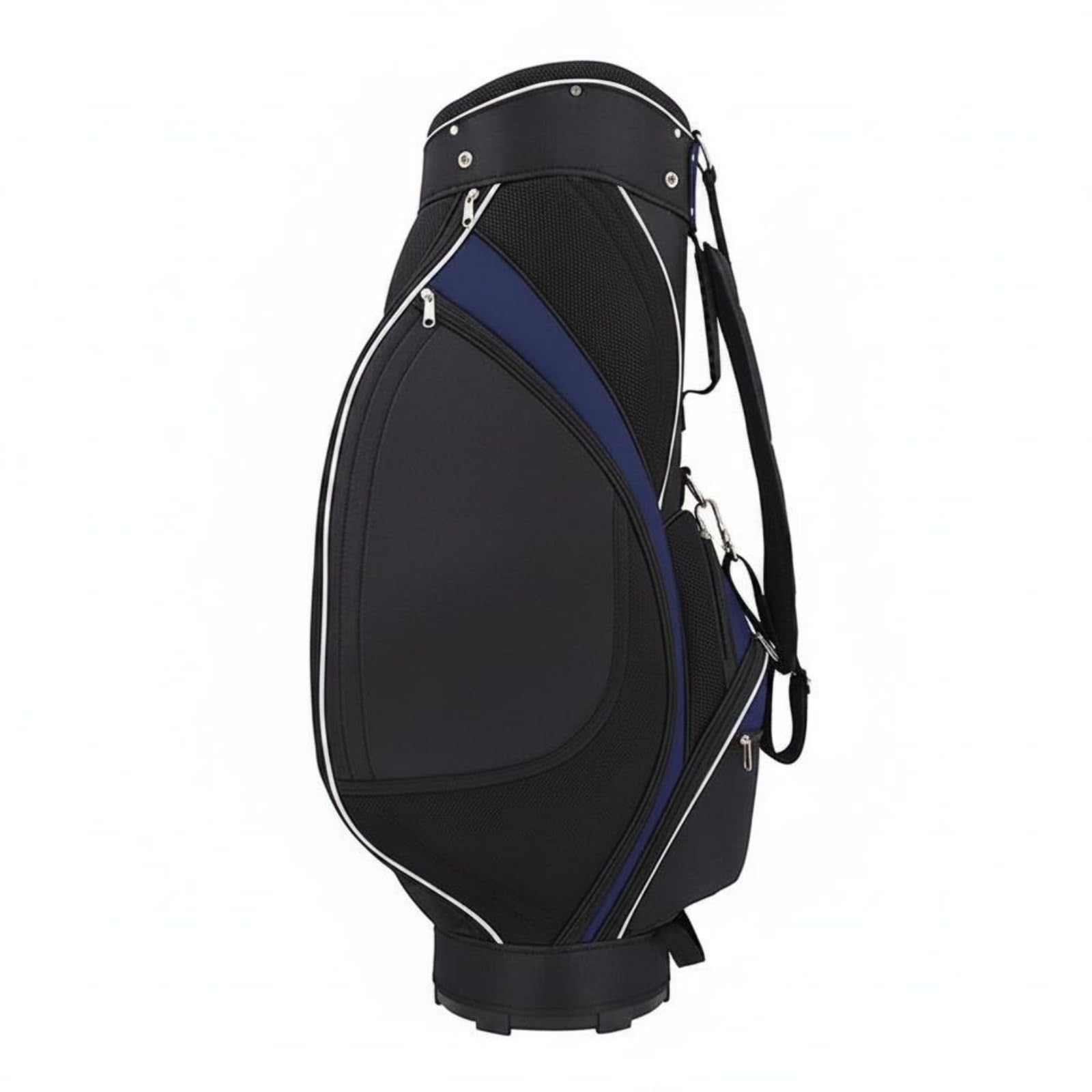 Sac Aérien de Golf Sangle D'épaule Équipement Sportif Poches Zippées pour Déplacement, Noir Et Bleu