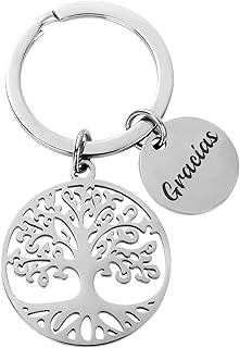 COLOFALLA Llavero Árbol de La Vida Gracias+ 1 Sobre Llavero Gracias Regalo para Compañeros de Trabajo Profesores Mujer Mad...