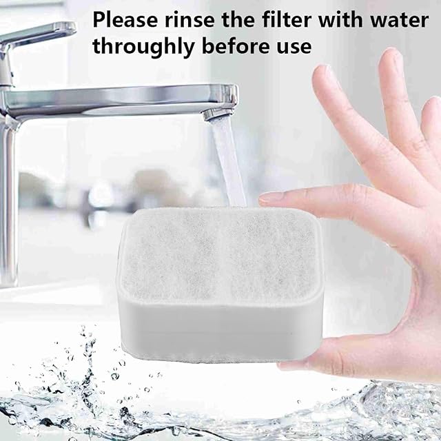 Foto 2 de 8 de Reemplazo de mascotas Filtros de fuente de agua 1Pcs Filtros de espuma 4Pcs Carbón activado de algodón premium