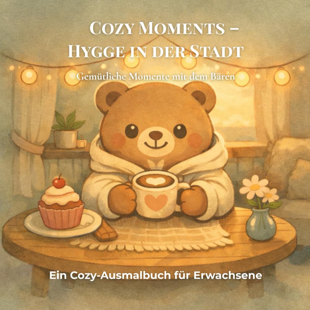 Cozy Moments - Hygge in der Stadt - Ein Cozy Ausmalbuch für Erwachsene - Gemütliche Momente mit dem Bären: Malbuch zum Entspannen und Abschalten für ... cozy Motive zum Ausmalen (Cozy-Hygge Moments)