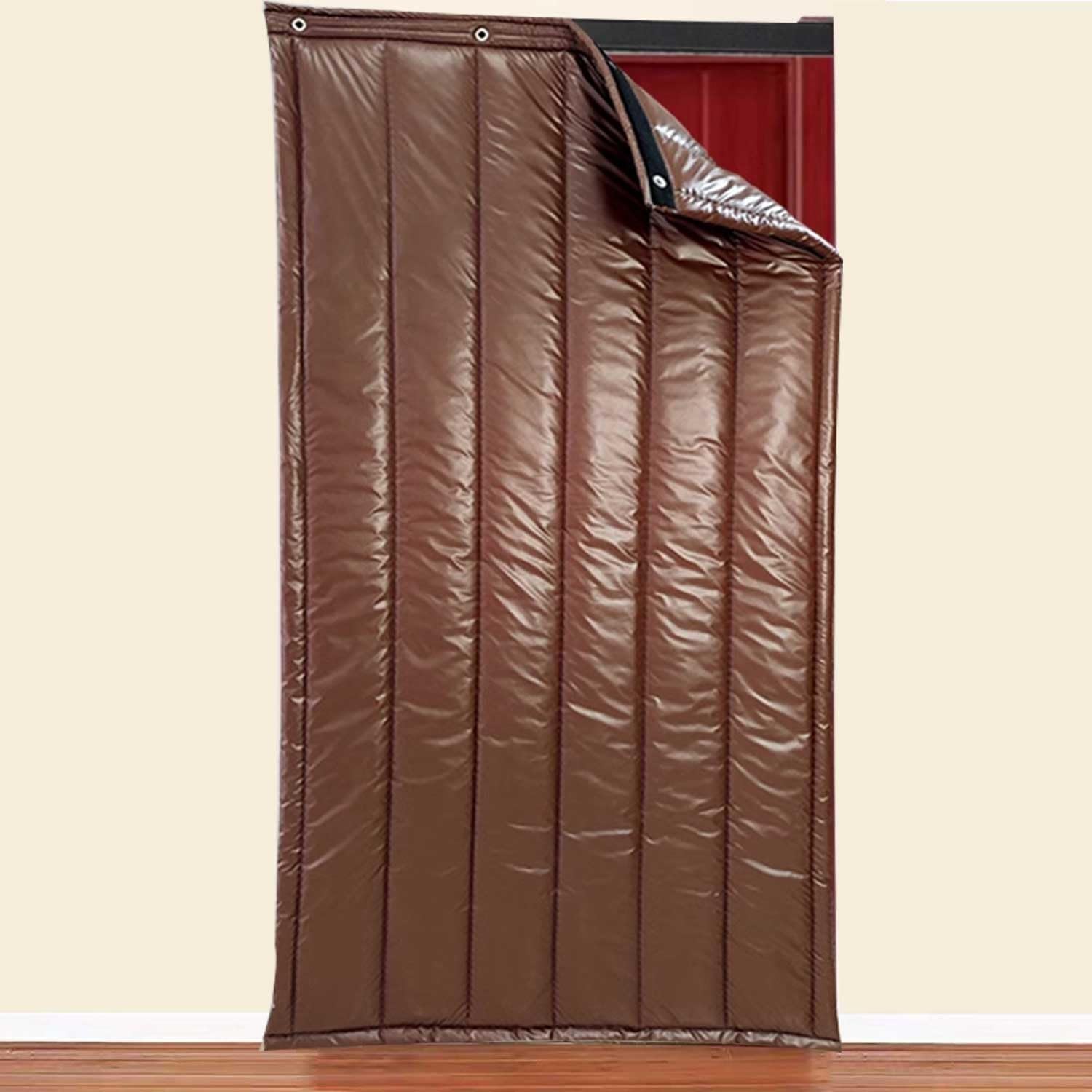 Türvorhang aus verdickter Baumwolle Kälteschutz Verdickter Türvorhang Verdunklungsgardin Winddichter Türvorhang Schalldichter Türvorhang Türvorhänge zum Schutz der Privatsphäre(Brown,120x200cm(47x79in