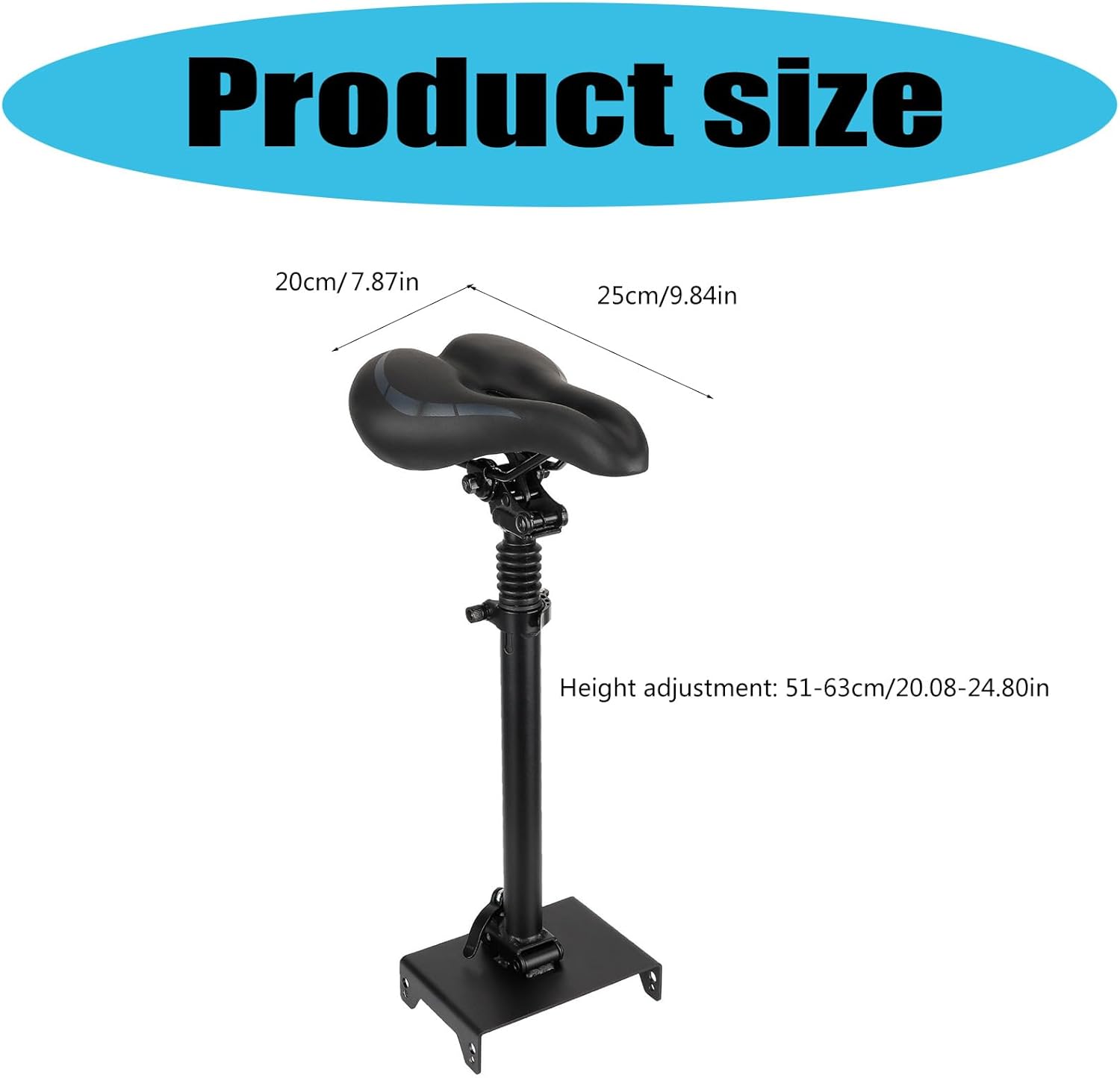Electric Scooter Height Adjusted Saddles Cushions Chair Seat Folding Saddles for 30 Part Easy to Installation Adjusted Folding Saddles Cushions Chair Seat