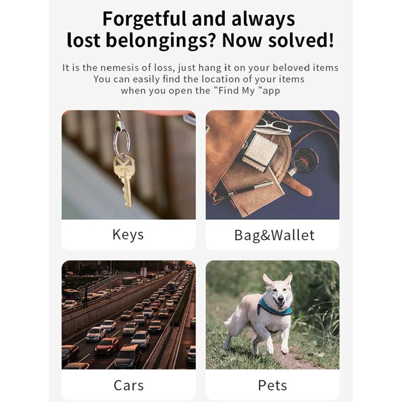 Petma Smart Tag, Bluetooth Tracker, Locate Instantly with App, Tracker Tag Built in Buzzer, Water-Resistant, Unwanted Tracking Function, Up to 1 Year Durability, for Pets/Bag/Wallet/Key