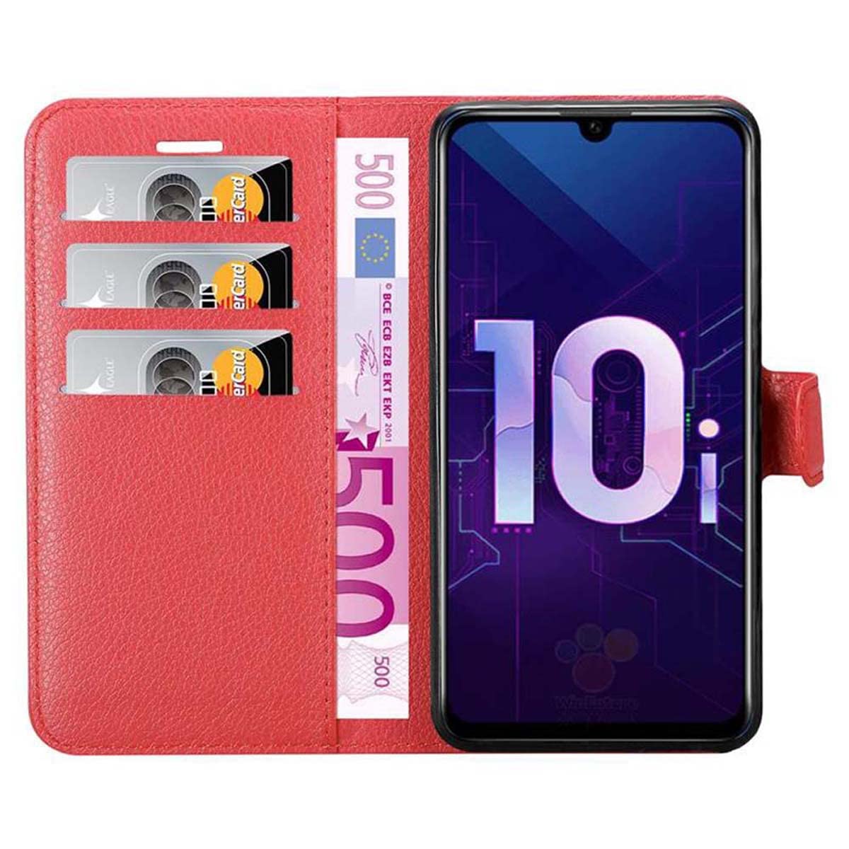 Cadorabo Klapphülle Für Honor 10i/20i/20 Lite/Huawei Enjoy 9S – Mit Kartenfächern & Standfunktion, Rot