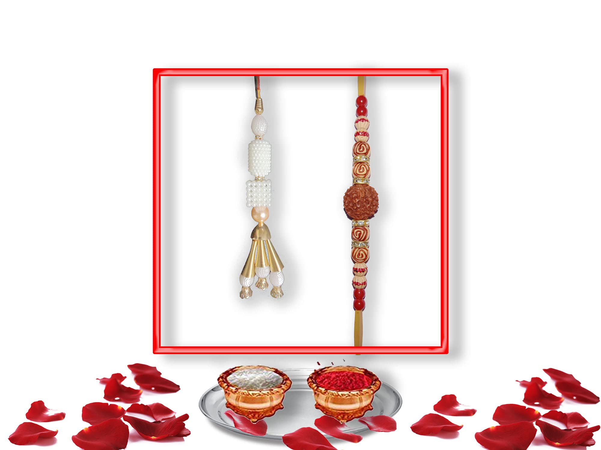 Rakhi Set for Bhaiya Bhabhi || Pack of 2 || Fancy Rakhi / Dora Rakhi/Designer Rakhi/Lumba || Rakhi Gift for Brother/ bhai/ Bhaiya Bhabhi on raksha bandhan