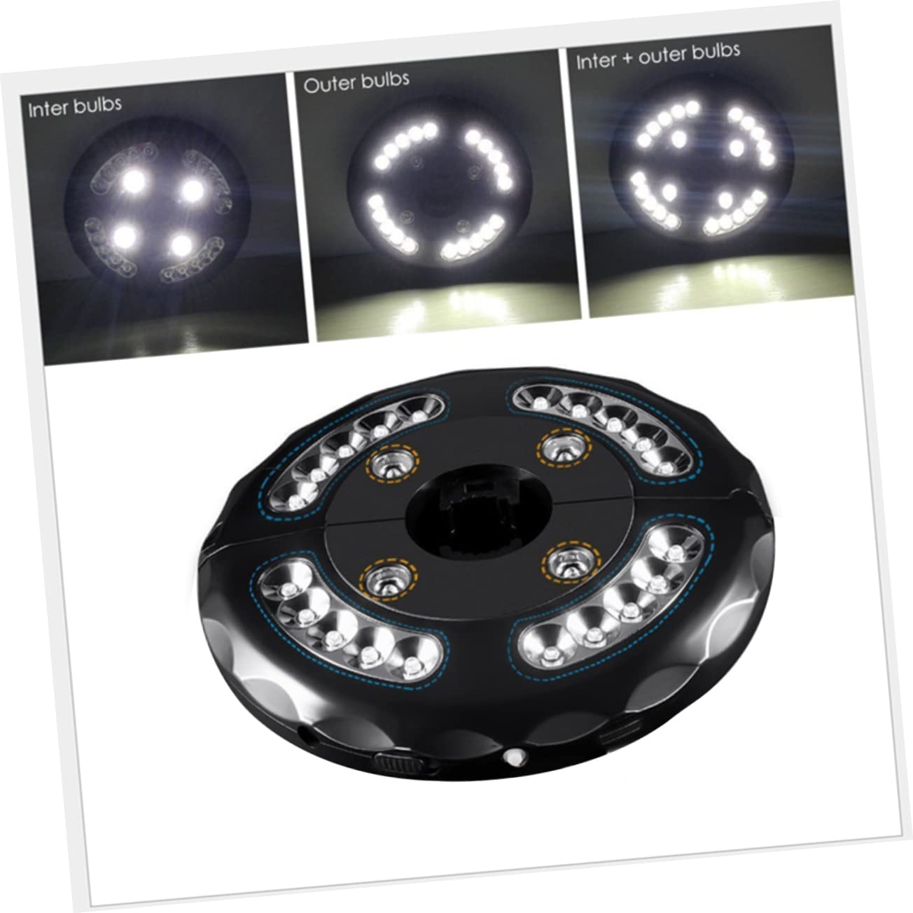 Veemoon Luces de Sombrilla para Patio con 3 Modos Inalámbricas 28 Led para Tienda de Campaña Luz para Acampar al Aire para Fogatas Barbacoas Color