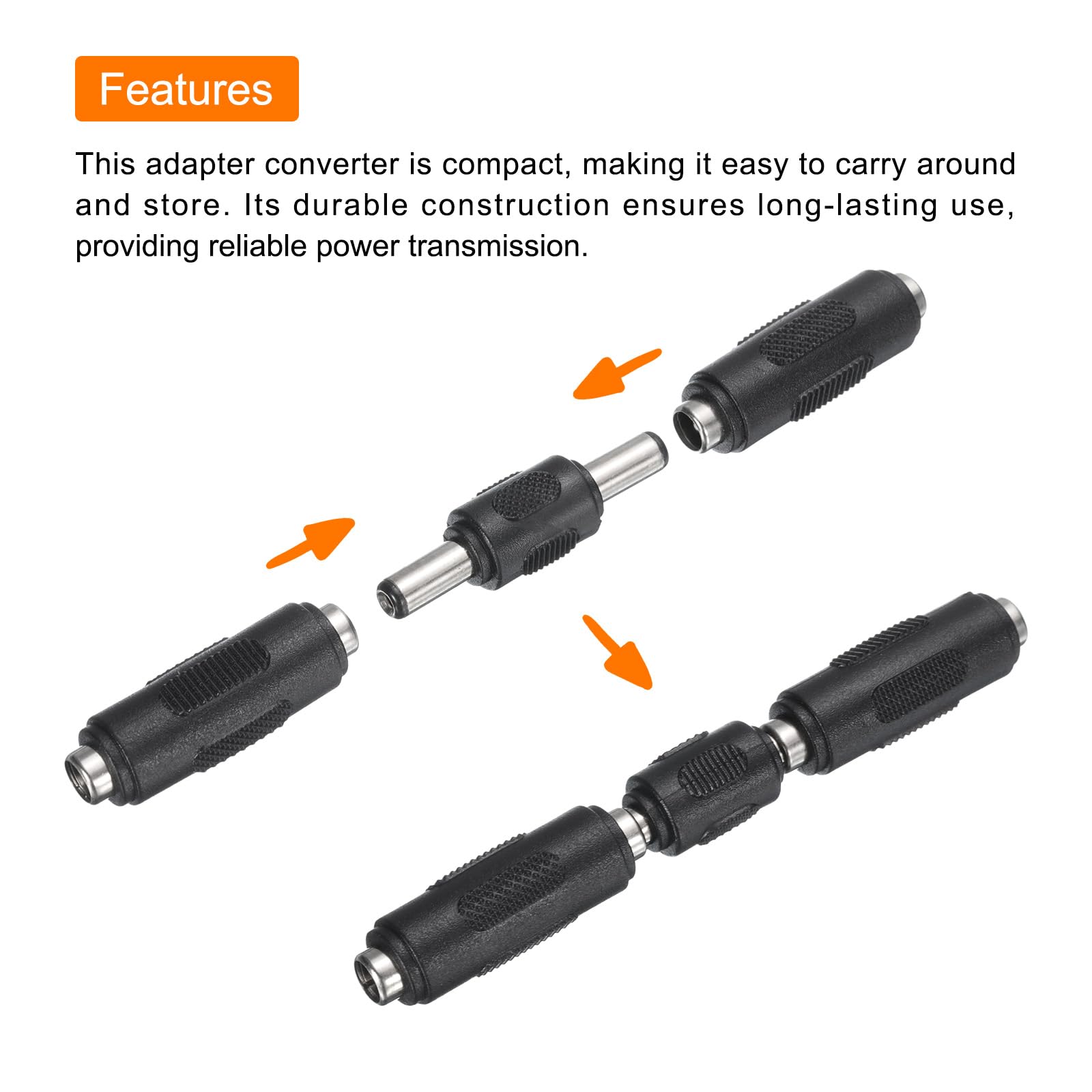 Pack De 4 Conectores DC 5.5mm X 2.1mm Macho/hembra - Para Cámaras, Tiras LED, Proyectos DIY