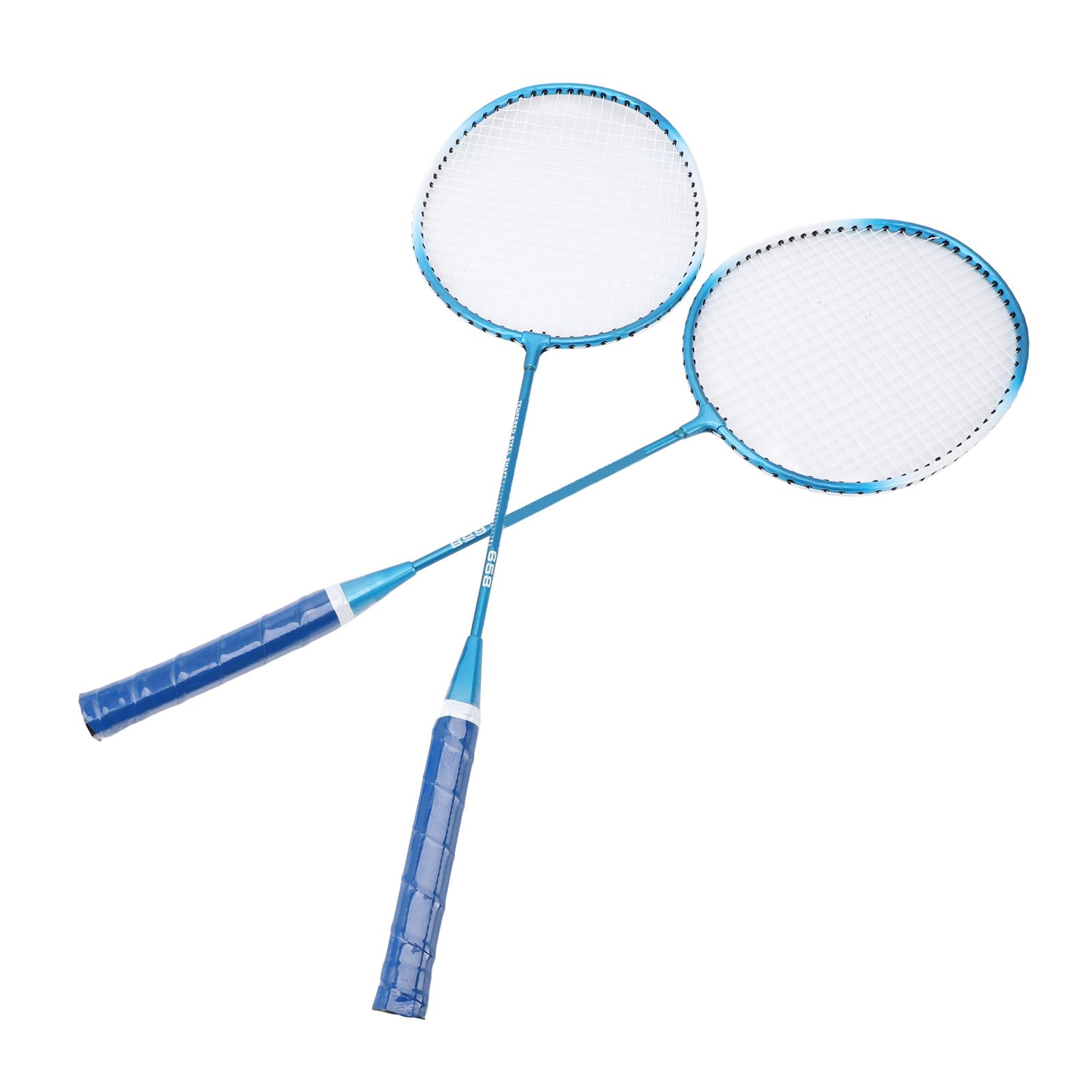 Set da Badminton Racchette Premium in Lega di Ferro con 3 Volani per il Divertimento in Famiglia di Tutte le età (BLUE)