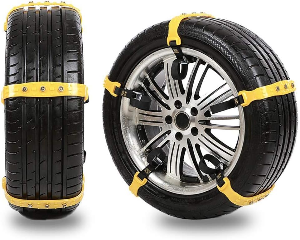 Anti Slip Snow Chains for SUV Car Adjustable Universal Emergency Thickening Anti Skid Tire Chain,Winter Driving Security Chains,Traction Mud Truck,10 Pcs