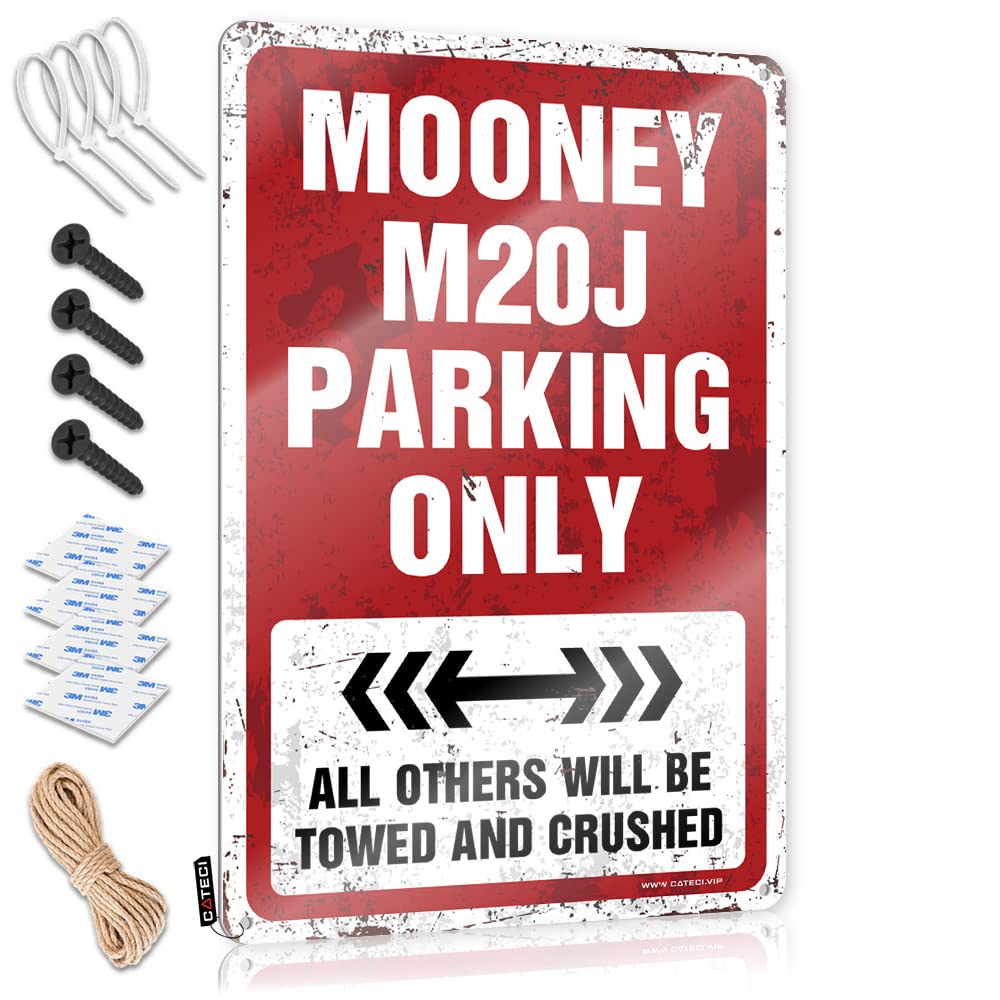 KRAZMURONGD Funny Kitchen Signs Funny Beer Sign Mooney M20J Parking Only Tin Sign(30X40CM)