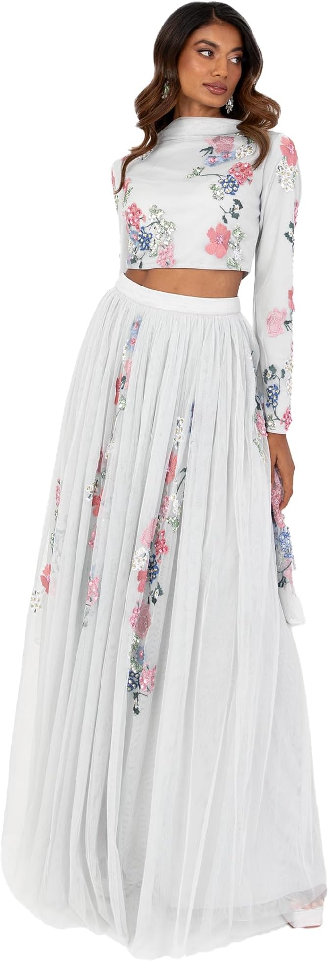 Maya DeluxeWomen's Indian Traditional Dress for Women Outfit Lengha Choli Lehenga Saree Skirt and Top Dupatta Coord Set for Wedding Guest Top Skirt Coord (pack of 1)