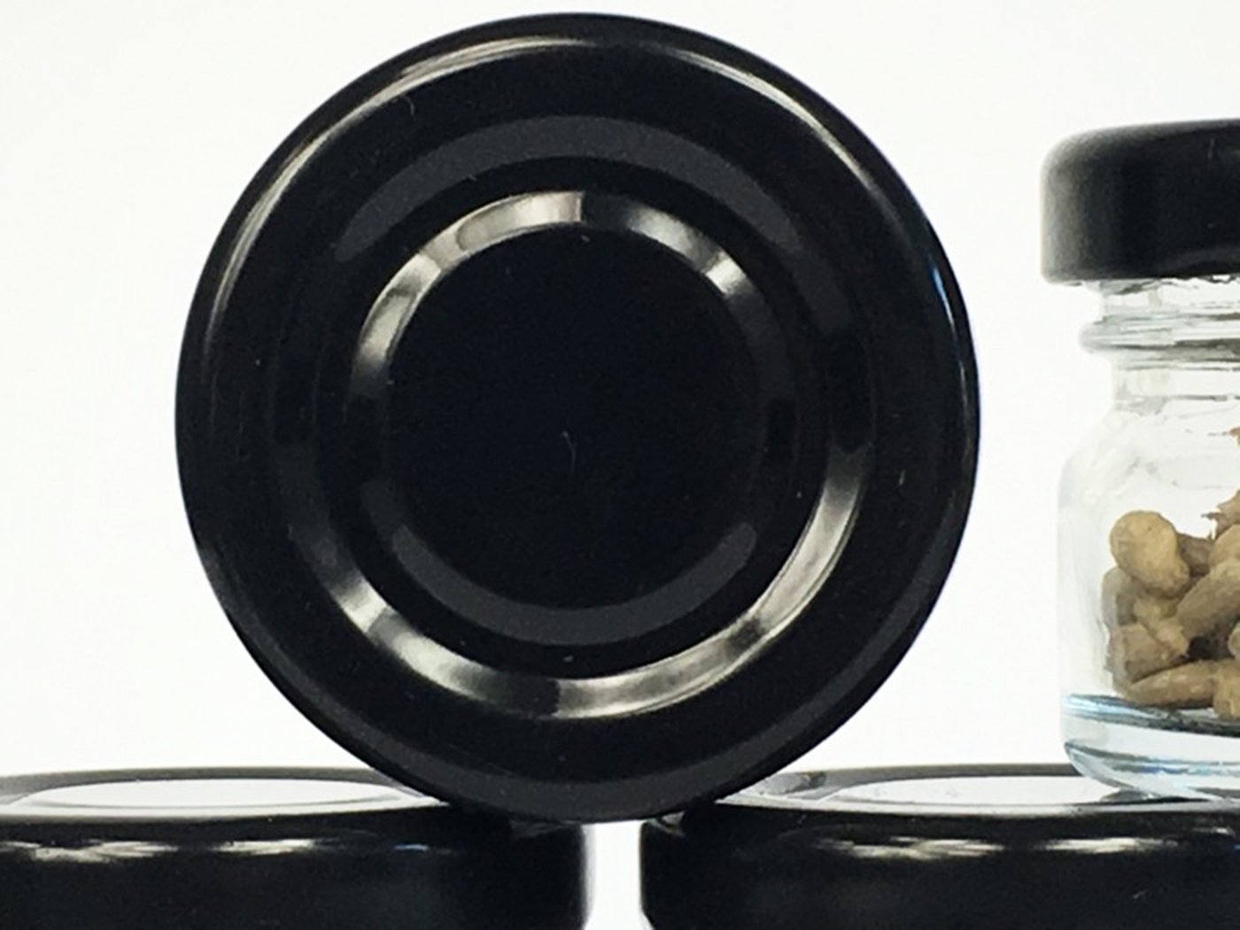 hocz 120er Set Sturzgläser Mini Gläser | Füllmenge 30 ml | Deckelfarbe Schwarz | To 43 Rundgläser Marmeladengläser Obstgläser Einweckgläser Honig Gläser Einmachgläser Probiergläser, Imker