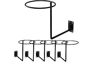 6-Pack Helmet Holder: Wall Mounted Motorcycle Helmet Display