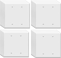 Vista 17 de ENERLITES - Cubierta de salida doble en blanco extra grande, placa de pared de dos bandas en blanco, tamaño grande, 2 bandas de 5.5 x 5.5 pulgadas