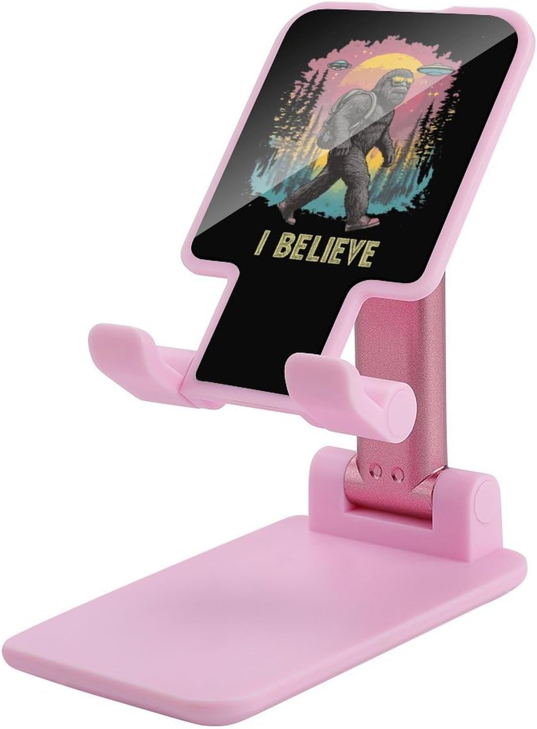 Believe Bigfoot Sasquatch Foldable Phone Stand Adjustable Phone Holder for Desk All 4-13 Inch Mobile Phones Black-Style