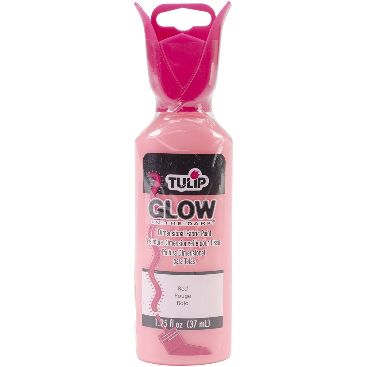 Tulip 1.25oz 3D Fabric Paint Red Glow