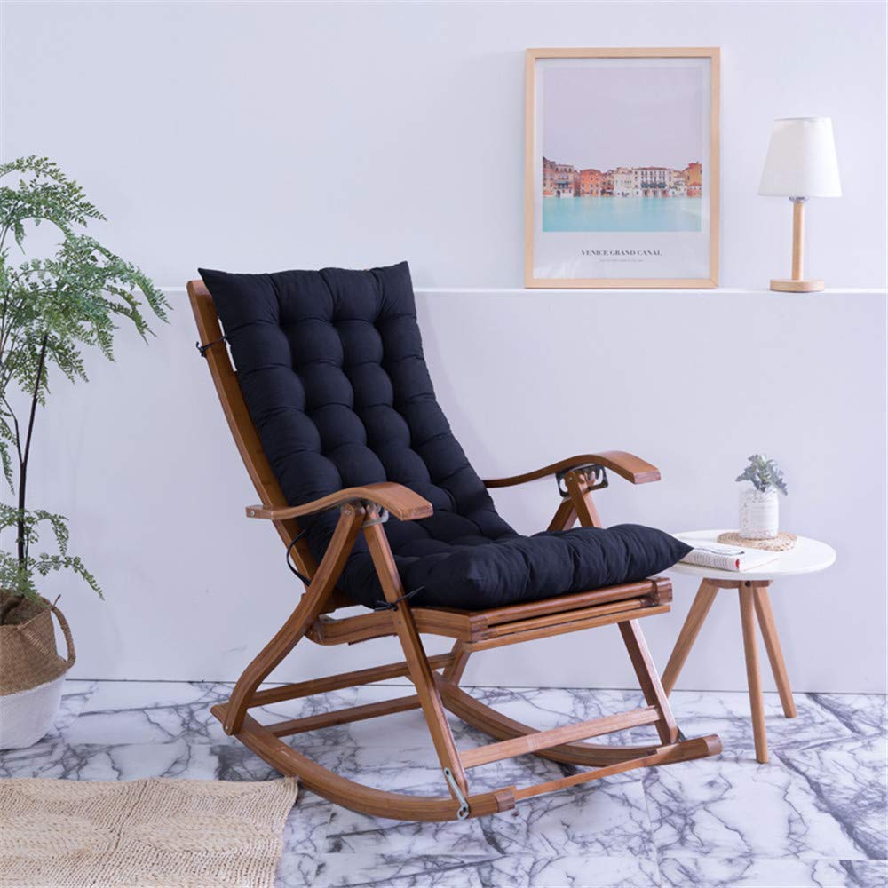 Cuscino per sedia a dondolo portatile in legno con schienale alto, spesso, morbido, estivo, per viaggi, vacanze, uso interno ed esterno, comodo accessorio per sedersi