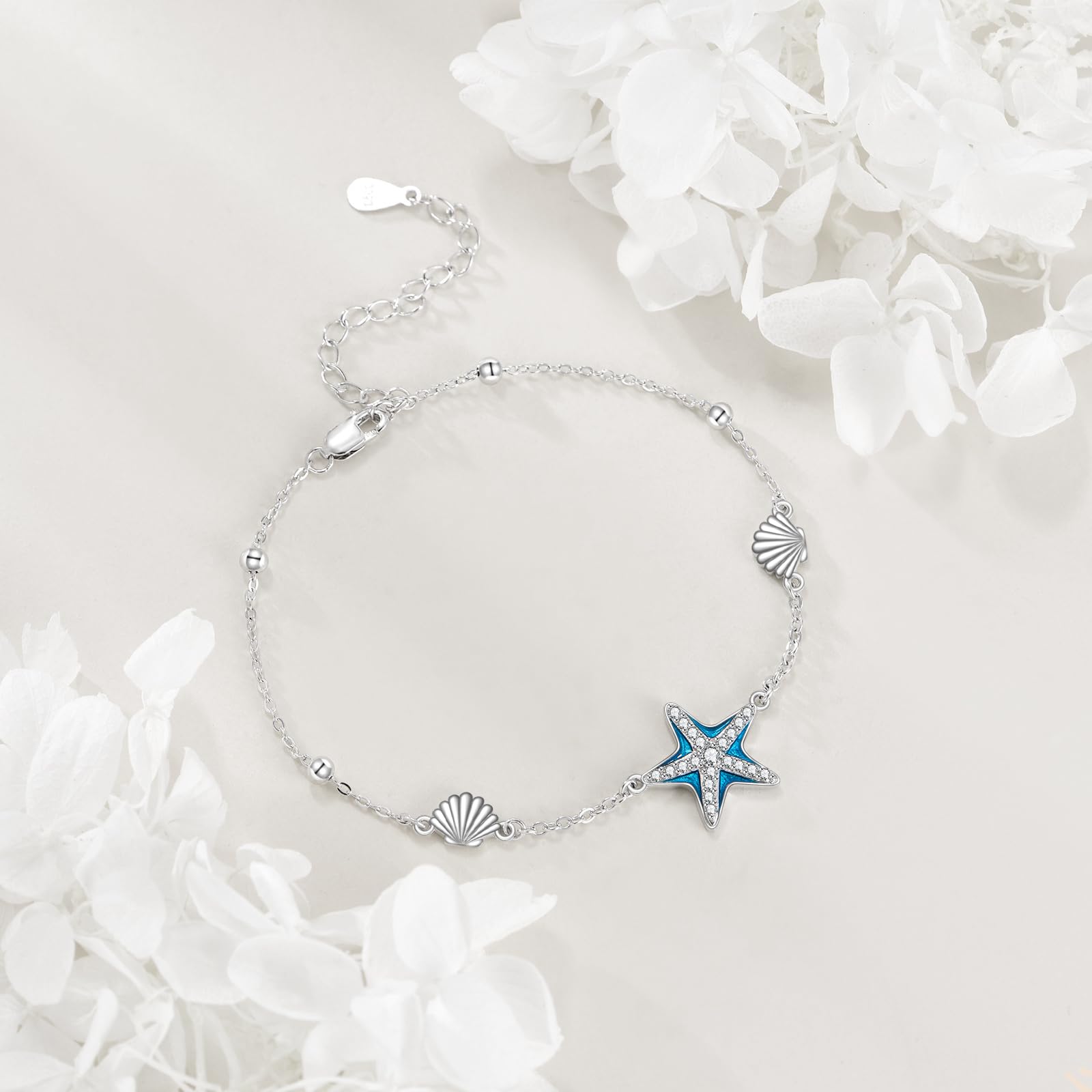 Pulsera de trébol/estrella/corazón para mujer de plata de ley trébol joyas trébol regalos para mujeres niñas