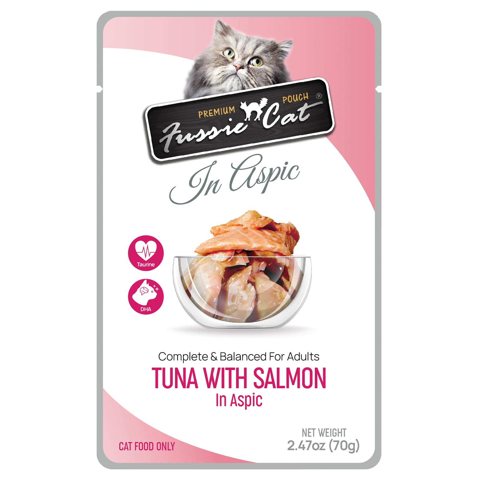 Fussie CatPremium Tuna w/Salmon in Aspic