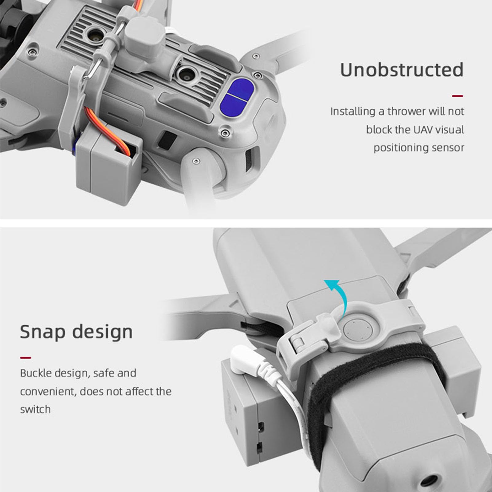 Dispositif de Largage de Utile pour Drone, Système Air 2 Airdrop avecD'atterrissage, Chargement USB, pour Livraison