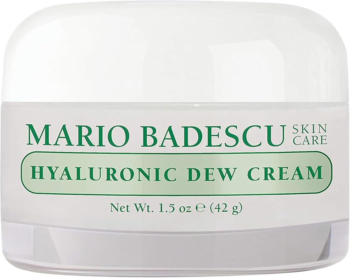 Crema de rocío hialurónico sin aceite | Crema facial hidratante formulada con escualano para un brillo húmedo | 1,5 onzas