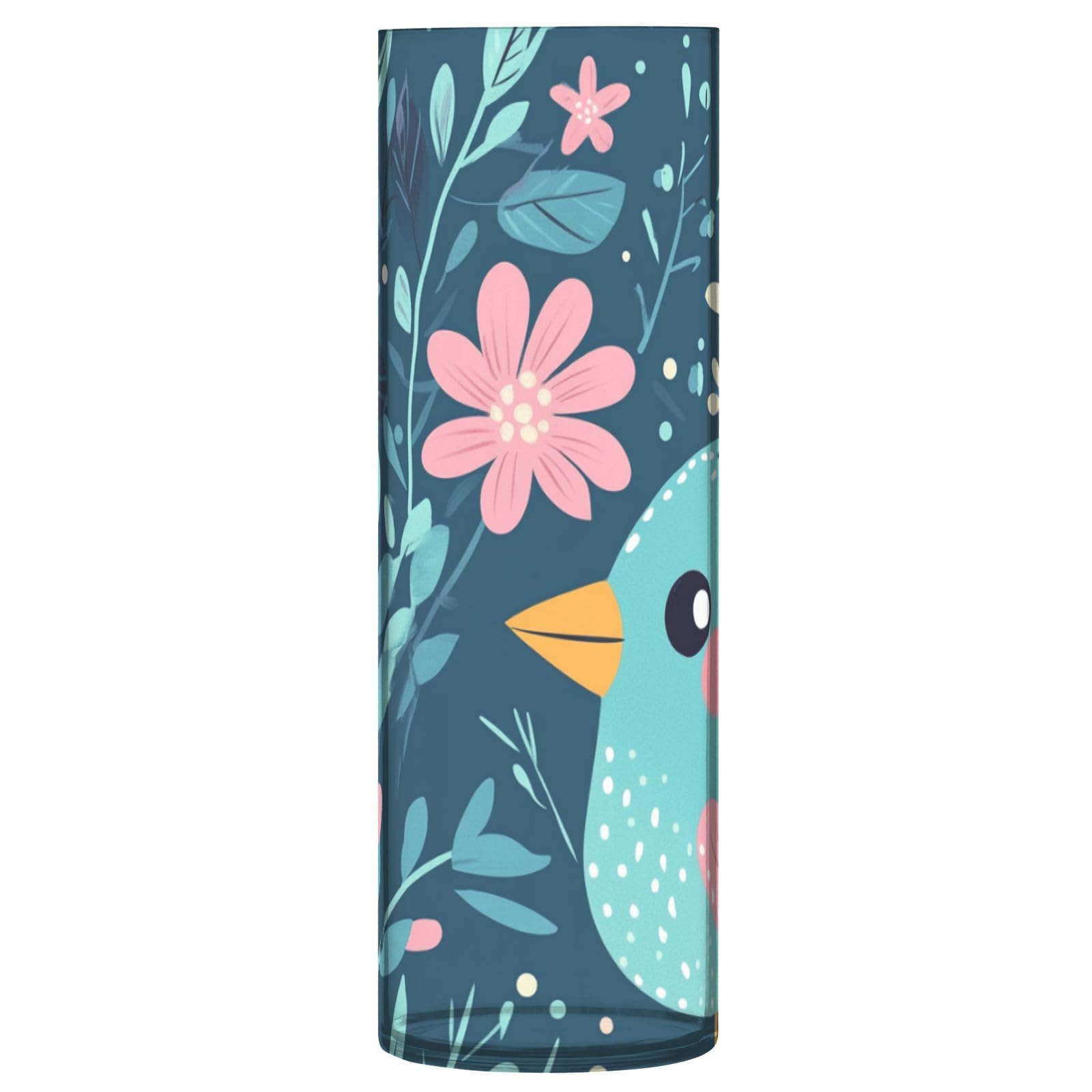 Vase turquoise oiseau décoratif 30x9 cm pour centre de table de salon moderne