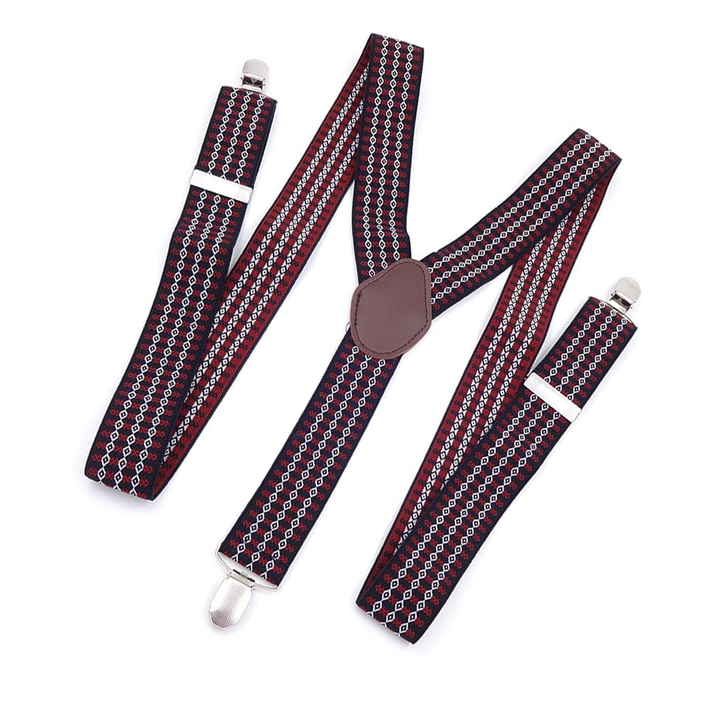 Tirantes con clips para hombre, decoración universal y elegante, bandas elásticas para pantalones, accesorio de ropa, estilo 3