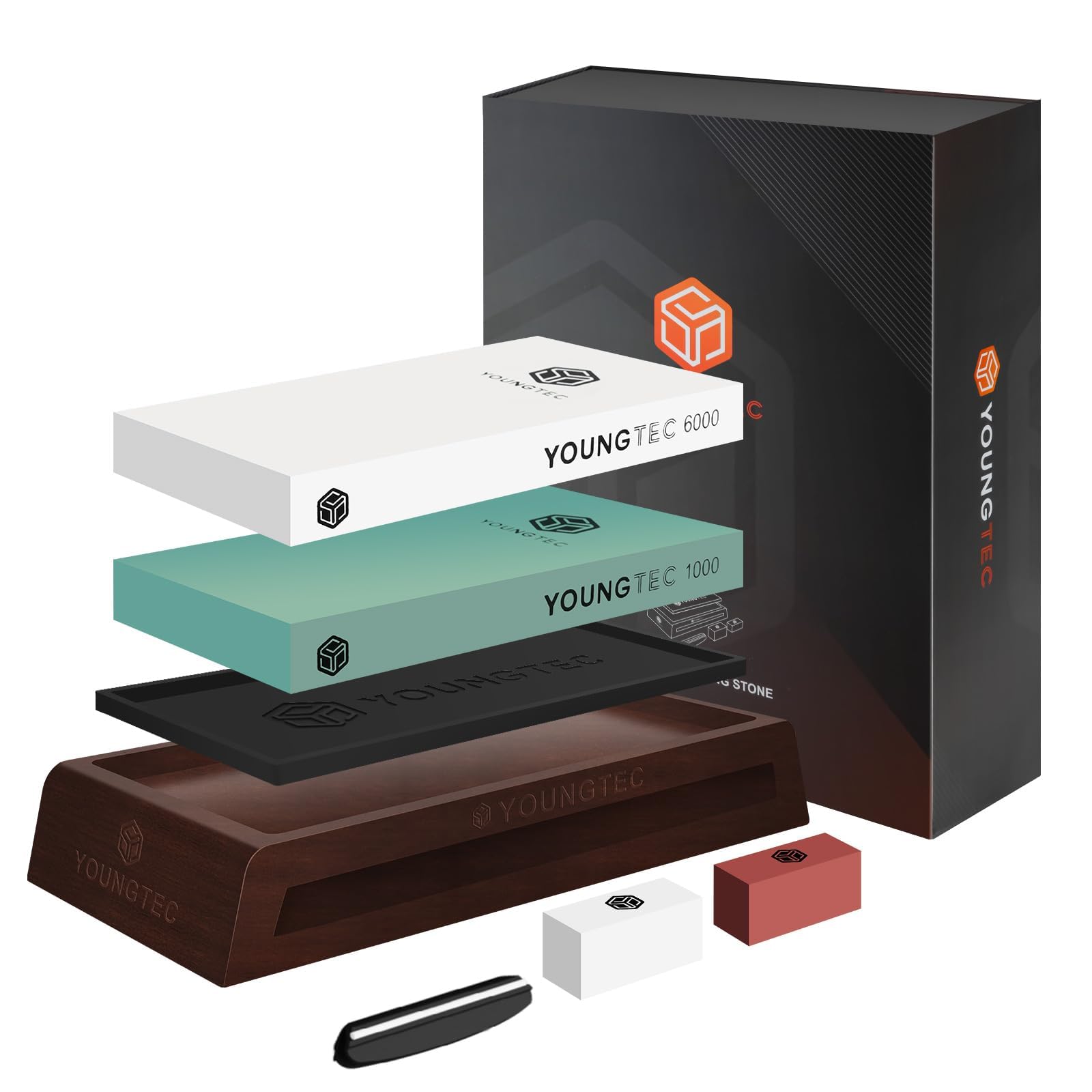 Premium Whetstone Kit - #1000/#6000 Knife Sharpening Kit - Extra Large Grit Stones - Top-Grade Corundum - Thick Knife Sharpening Stone - Hand Crafted Acacia Wood - Whetstone Knife Sharpener