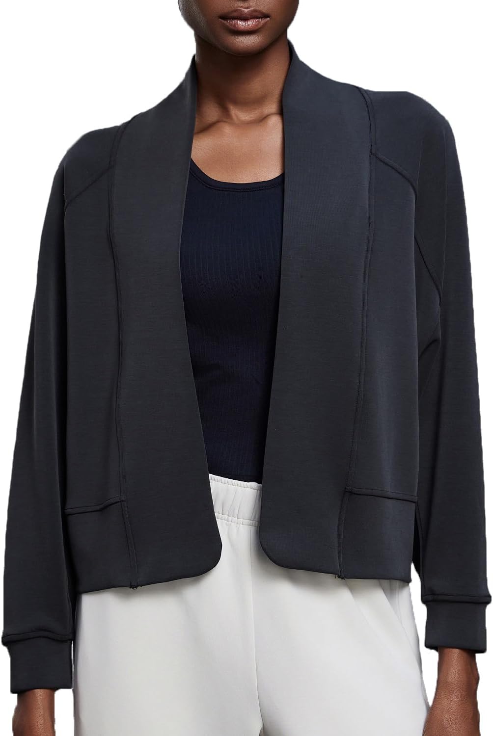 Women's Open Front Cardigans Modal Soft Oversized Athletic Sweaters no Zip Up Outwear