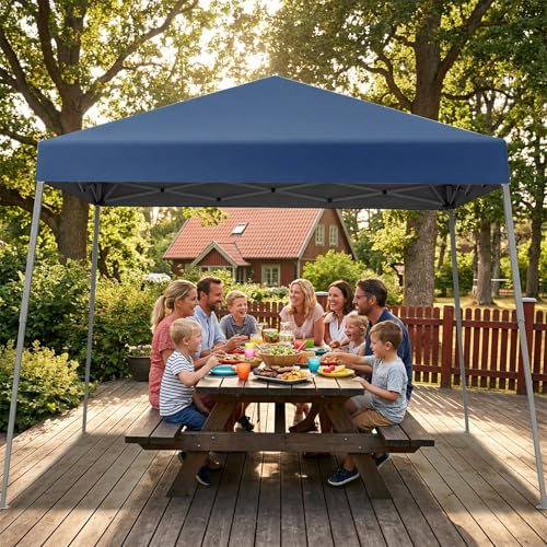 Canopy Tent, 10x10 Outdoor Canopies Slant Legs with Carrying...