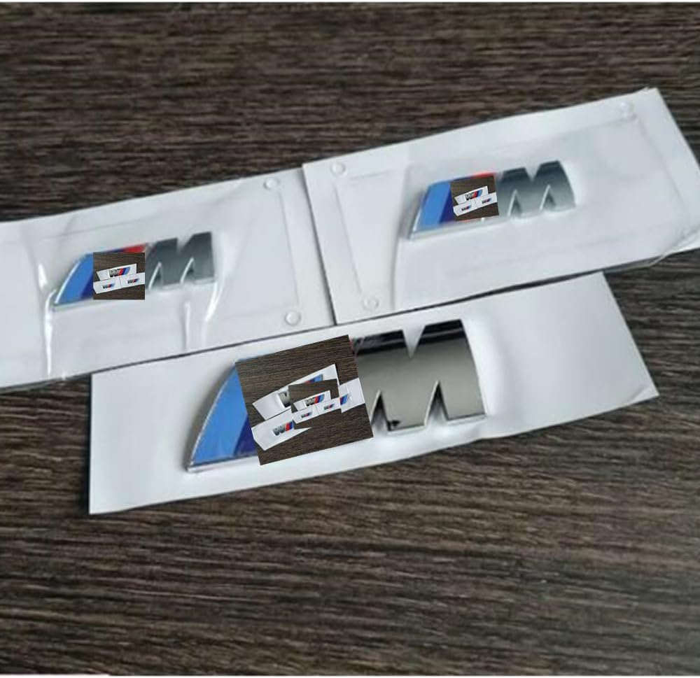CELWAM Sport (27x73mm) x1 Wing (45x15mm) x2 Silver Badges Rear Boot Trunk Tailgate Sticker Decal Badge Emblem (3PC SILVER)
