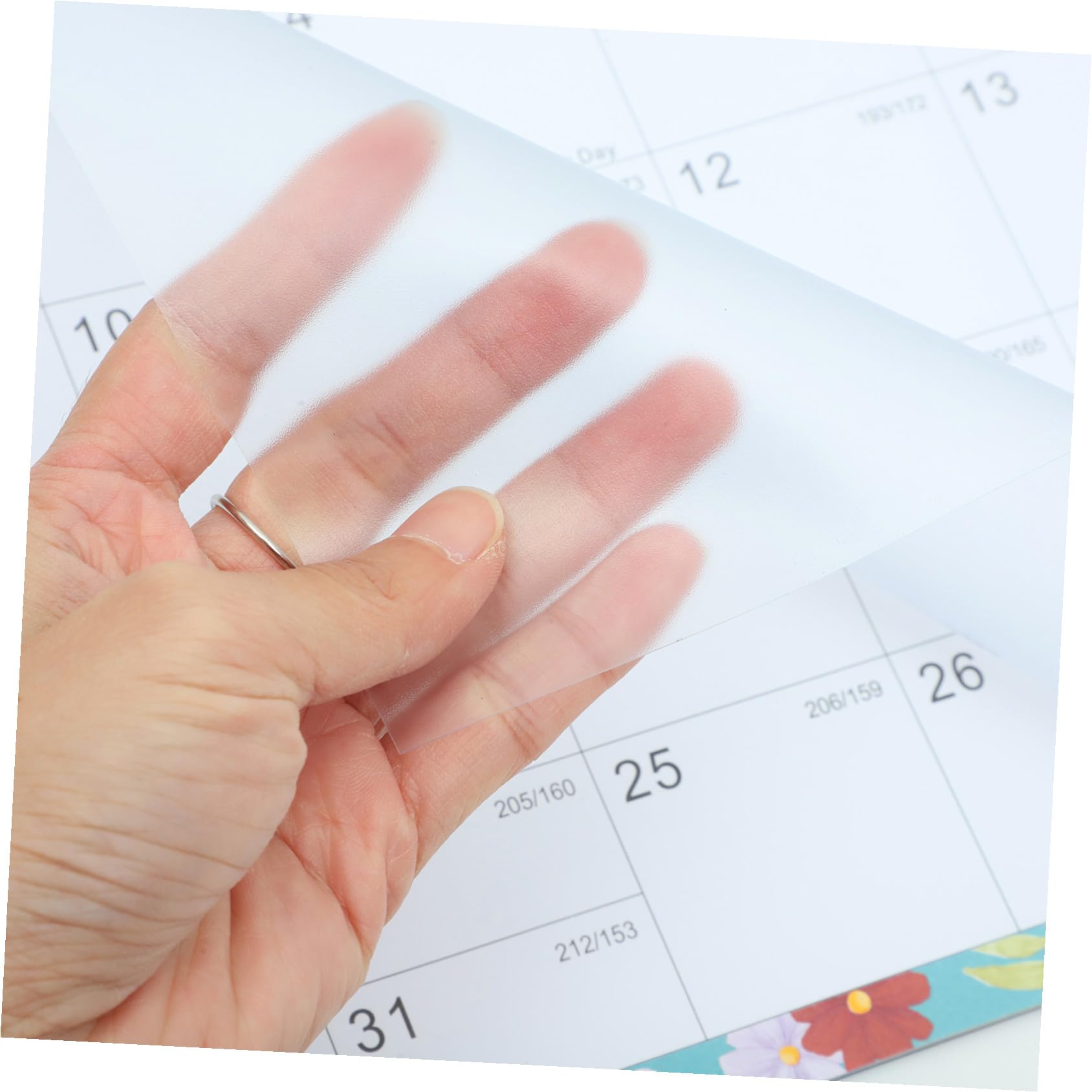Calendario de Pared Colgante Transparente con Diseño Calendario Mensual para Planificación y Oficina Espacio para Escribir Objetivos y Eventos Práctico y Decorativo