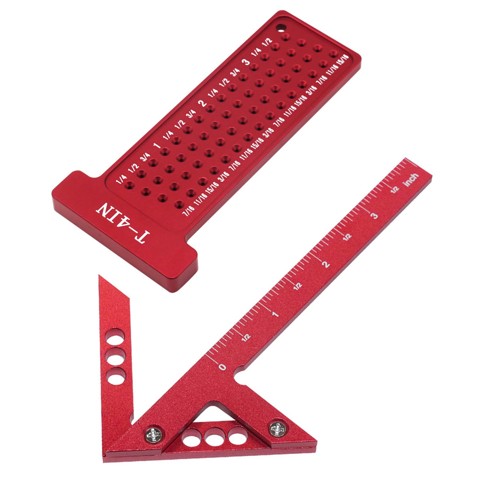 Righello in lega di alluminio con calibro a forma di T Set di strumenti di misurazione precisi per progetti di lavorazione del legno precisi
