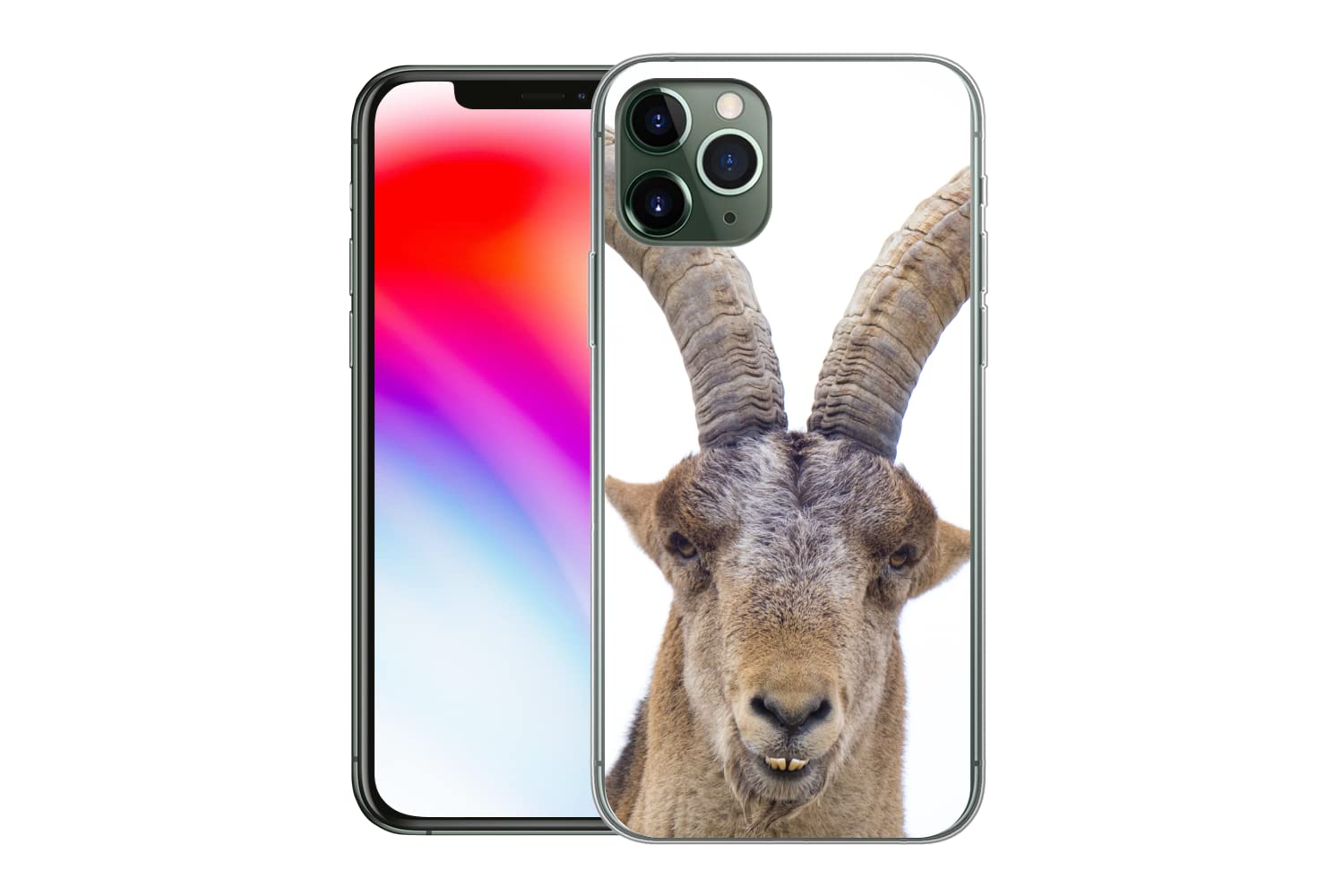 MuchoWow Funda para iPhone 11 Pro - Capricornio - Animales - Hoorn - Funda de Silicona/Funda Blanda para teléfono móvil