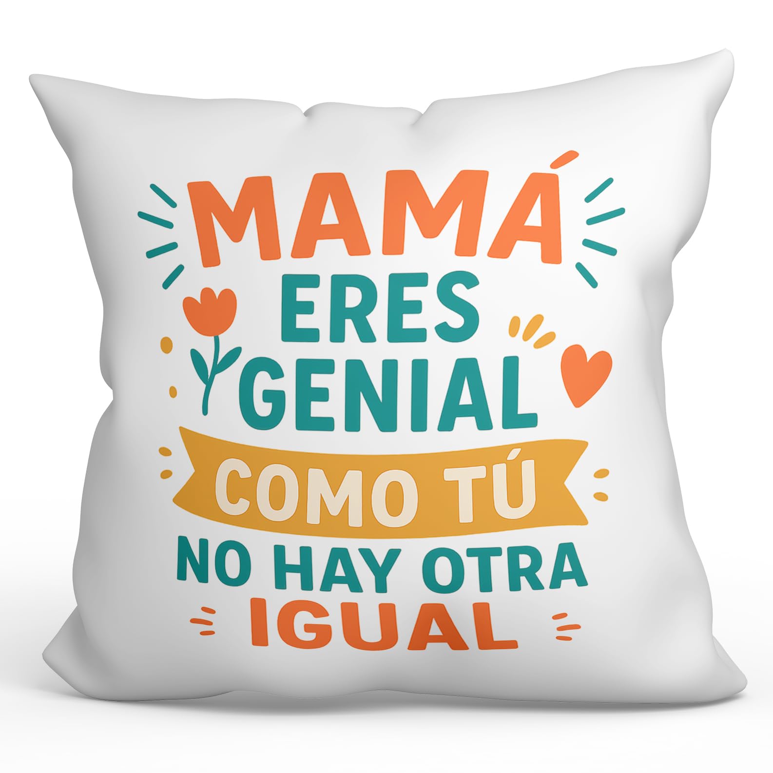 Coussin maman rembourré 40x40cm pour lui dire je t'aime avec douceur