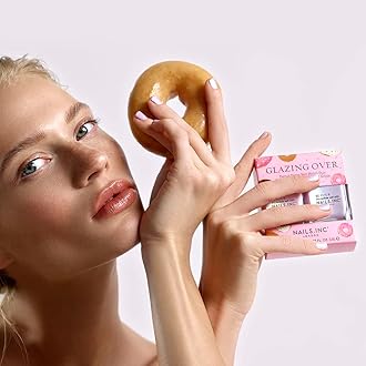 Nails Inc Be Your Inc.redible Self With Glazing Over Donut Glaze Nail Polish Duo, Shimmer, Quick Drying, Air Dry Standard Polish, 2 Piece Set
