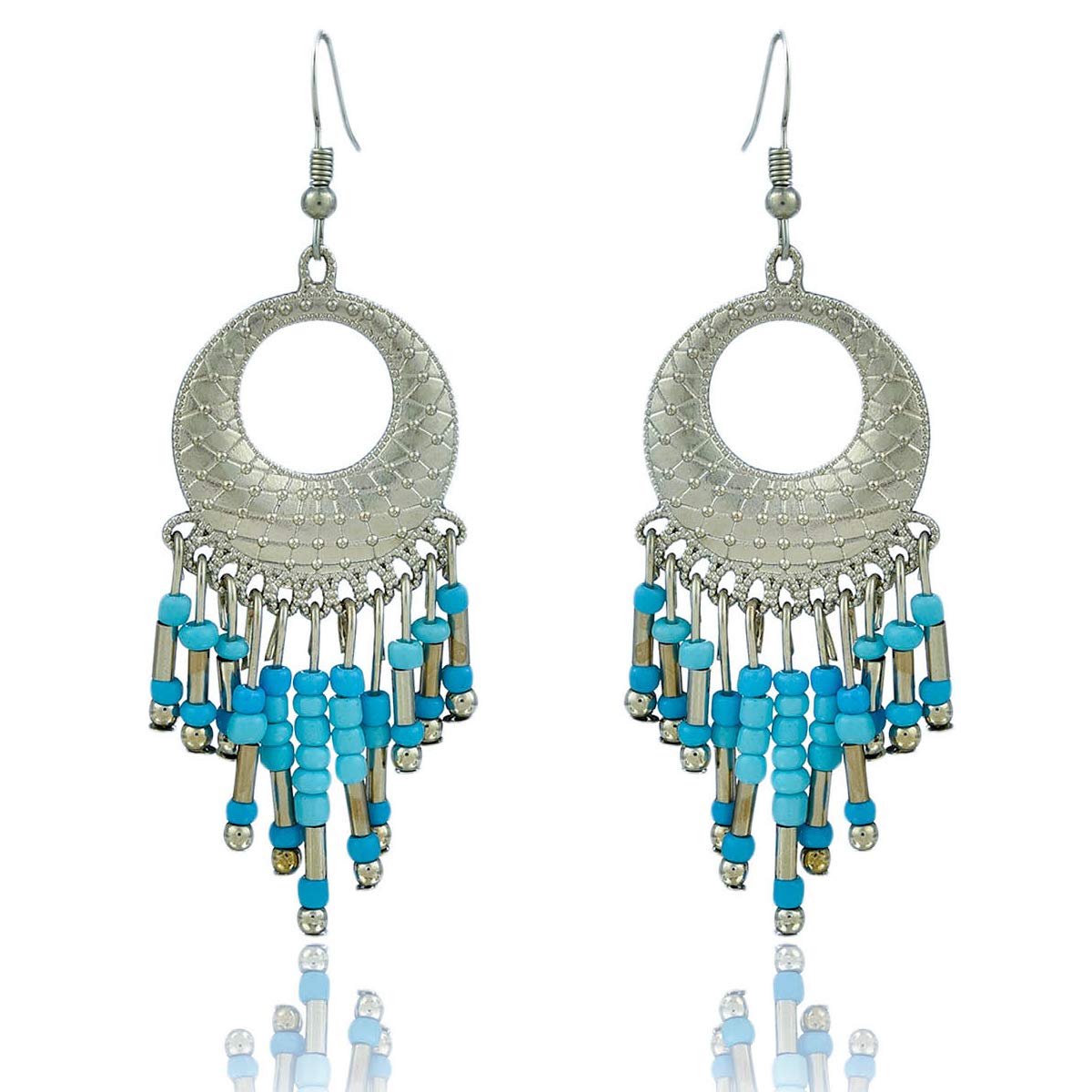 Yellow Chimes Modern Fusion Fancy Party Ware Silver Plated Beads Alloy Dangle Earring for Women And Girls (B07MM5LJWR) Amazon Price History, Amazon Price Tracker