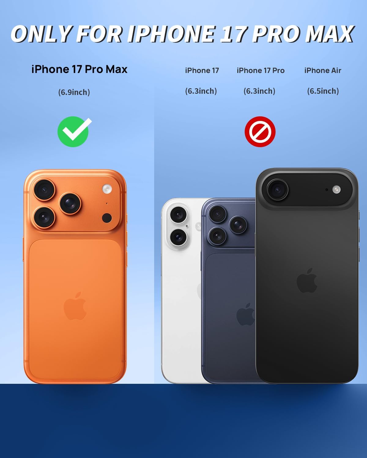 Lanhiem Metal for iPhone 17 Pro Max Waterproof Case, IP68 Waterproof Dustproof Case,Built in Screen Protector,Heavy Duty Shockproof Rugged Full Body Tough Phone Cover 6.9" (Orange)