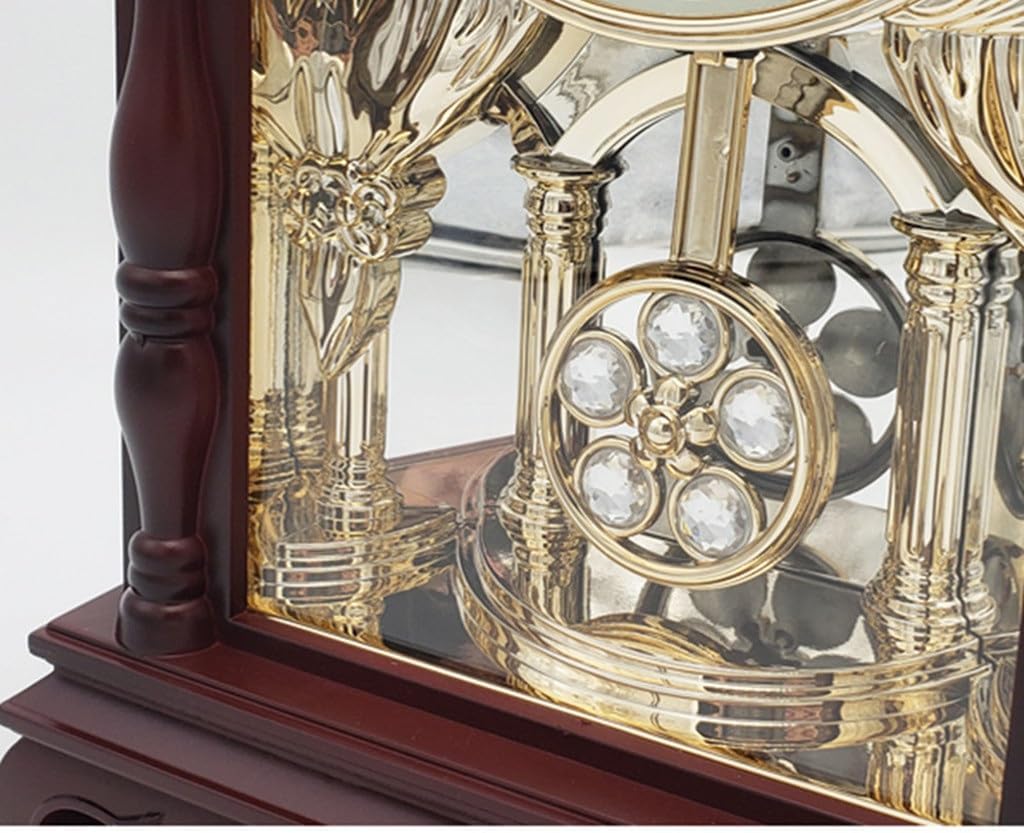 Block Clock Table European Vintage Living Room Silent Bedroom Old-Fashioned Pendulum