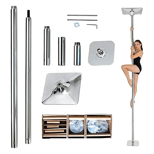 Static/Spinning Pole Dancing Pole for Home, 88”-108” Height Adjustable Stripper