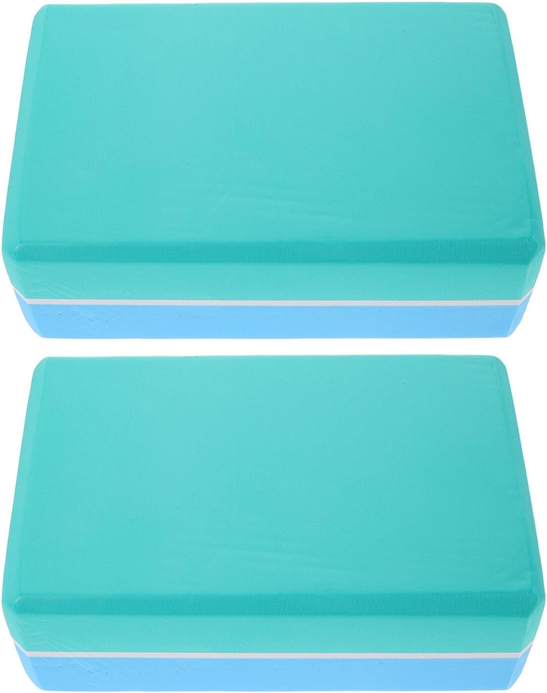 Blue EVA Yoga Blocks 2 Pack Lightweight Supportive Exercise Blocks